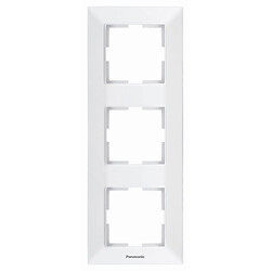 Рамка Panasonic Arkedia Slim тройная, вертикальная, белая