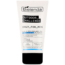 Гель для очистки лица мужской Bielenda CHALLENGE, 2в1, со скрабом, 150 г