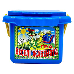 Игра "Веселые лягушата", в ведерке, Промтекс, Синий