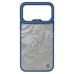 Чехол (накладка) Apple iPhone 18 Pro Max, Kajsa Glamorous Fluid Art, MagSafe, Steel Blue, Синий