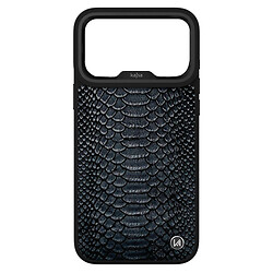 Чехол (накладка) Apple iPhone 18 Pro, Kajsa Snake Pattern, MagSafe, Carbon Black, Черный