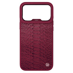 Чехол (накладка) Apple iPhone 18 Pro Max, Kajsa Snake Pattern, MagSafe, Вишневый