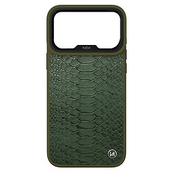 Чехол (накладка) Apple iPhone 18 Pro Max, Kajsa Snake Pattern, MagSafe, Olive Green, Оливковый