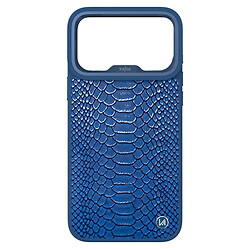 Чехол (накладка) Apple iPhone 18 Pro, Kajsa Snake Pattern, MagSafe, Steel Blue, Синий