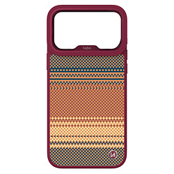 Чехол (накладка) Apple iPhone 18 Pro, Kajsa Resort Gradient Stripe, MagSafe, Вишневый
