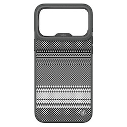 Чехол (накладка) Apple iPhone 18 Pro Max, Kajsa Resort Gradient Stripe, MagSafe, Charcoal Grey, Серый