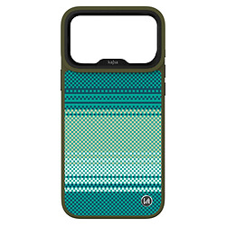Чехол (накладка) Apple iPhone 18 Pro, Kajsa Resort Gradient Stripe, MagSafe, Olive Green, Оливковый
