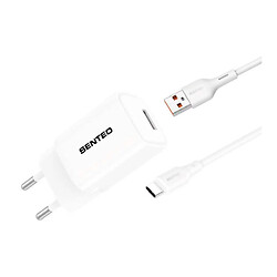 СЗУ Senteo S-01C, Type-C, З кабелем, Білий