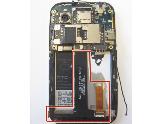 Замена фронтальной камеры в HTC T328w Desire V - 28 | Vseplus