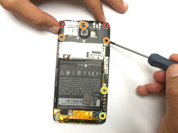 Замена батареи в HTC One X - 11 | Vseplus