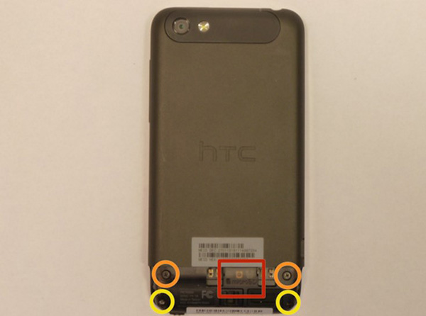 Замена батареи в HTC T320e One V - 3 | Vseplus